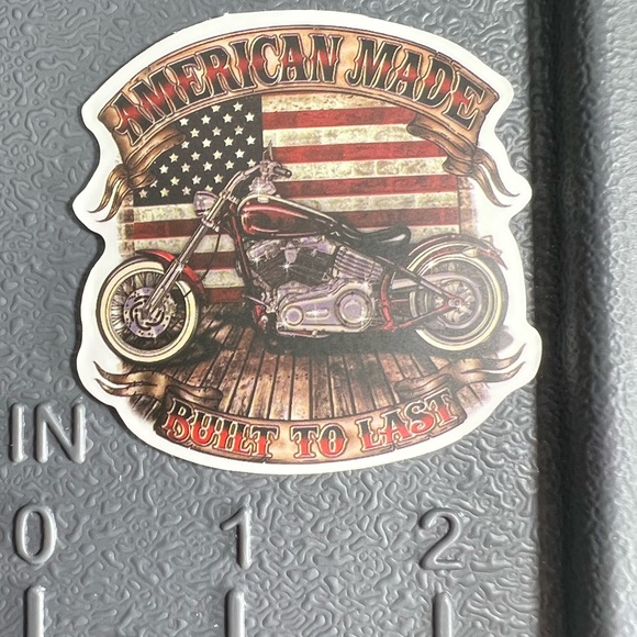 AMERICAN Biker Motorcycle Rider Sport Bike Cruiser Outdoor Decor Sticker - Picture 4 of 5